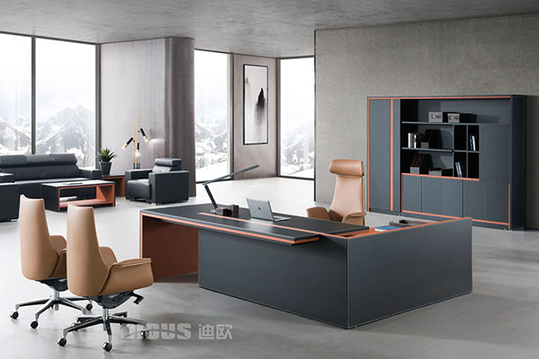 公司企業(yè)高端老板桌辦公室老板班臺(tái)-致德